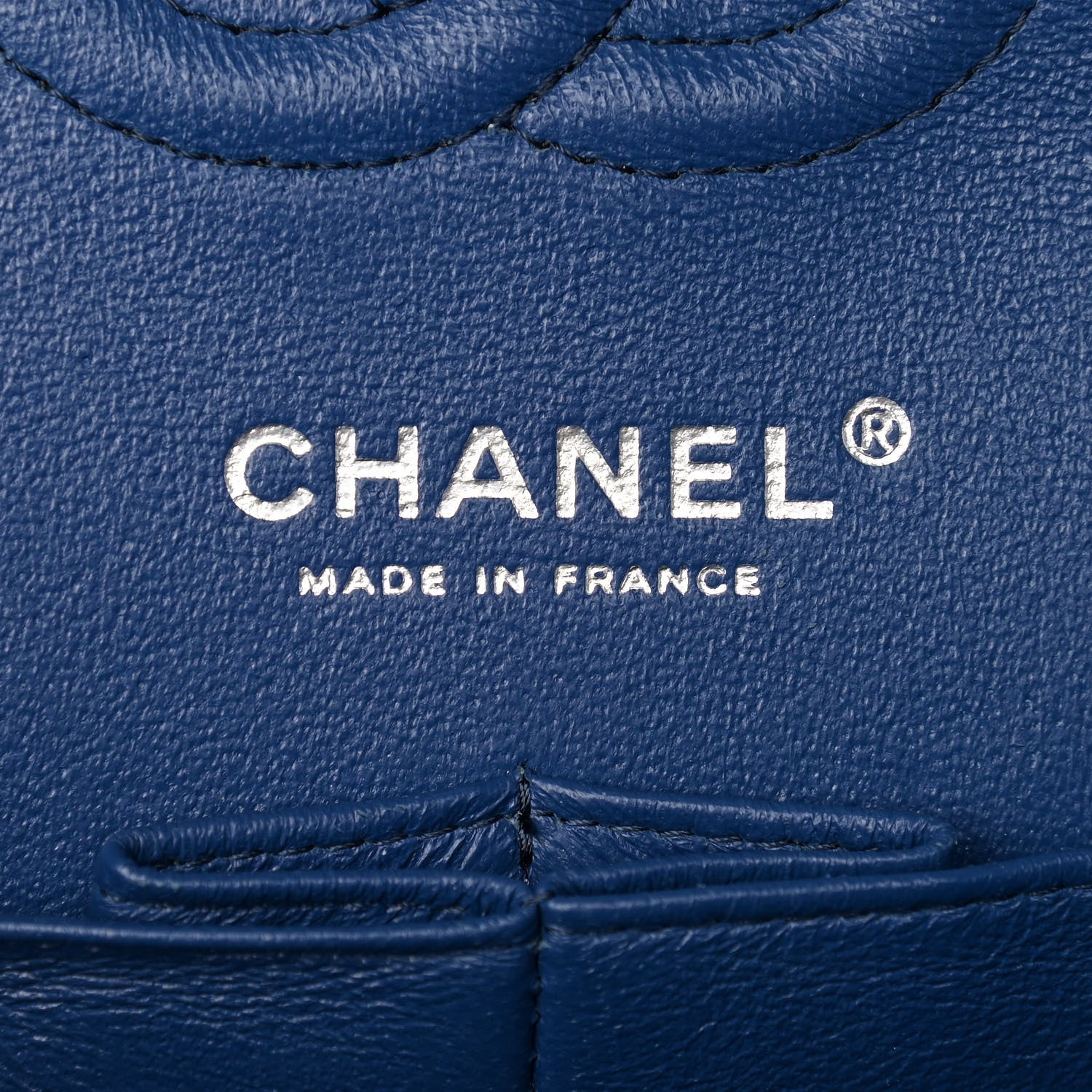 Chanel Caviar Chevron Quilted Small Double Flap Blue 6 of 10
