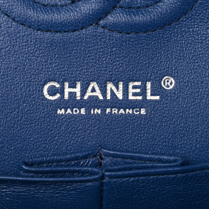 Chanel Caviar Chevron Quilted Small Double Flap Blue 6 of 10