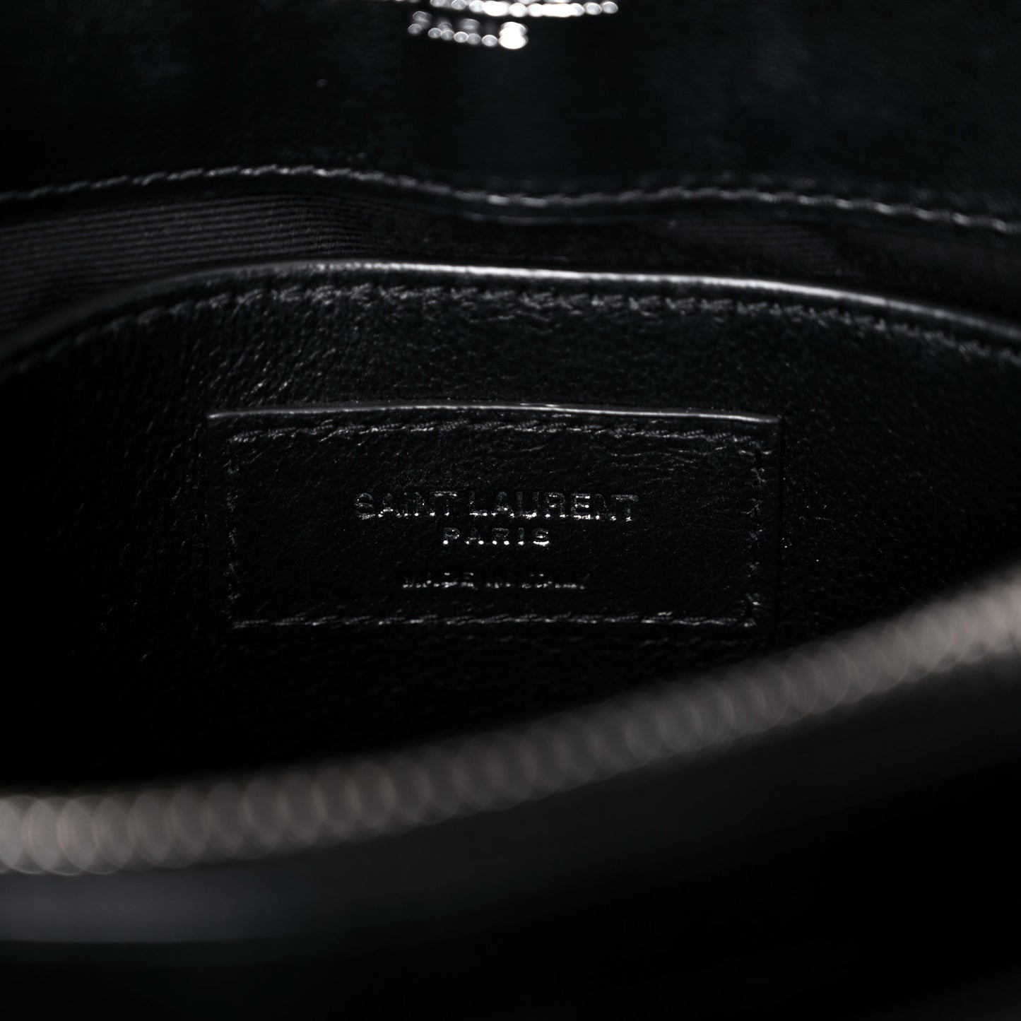 Calfskin Y Quilted Monogram Small Loulou Chain Satchel Black