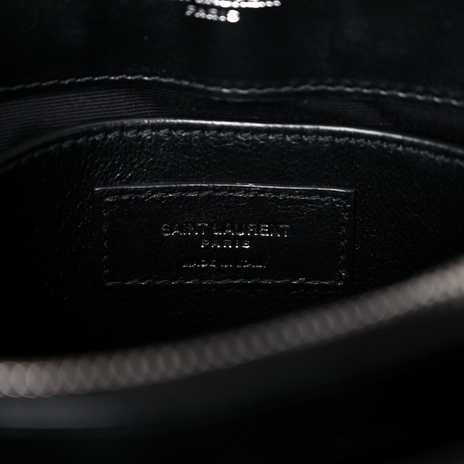 Saint Laurent Calfskin Y Quilted Monogram Small Loulou Chain Satchel Black 8 of 10
