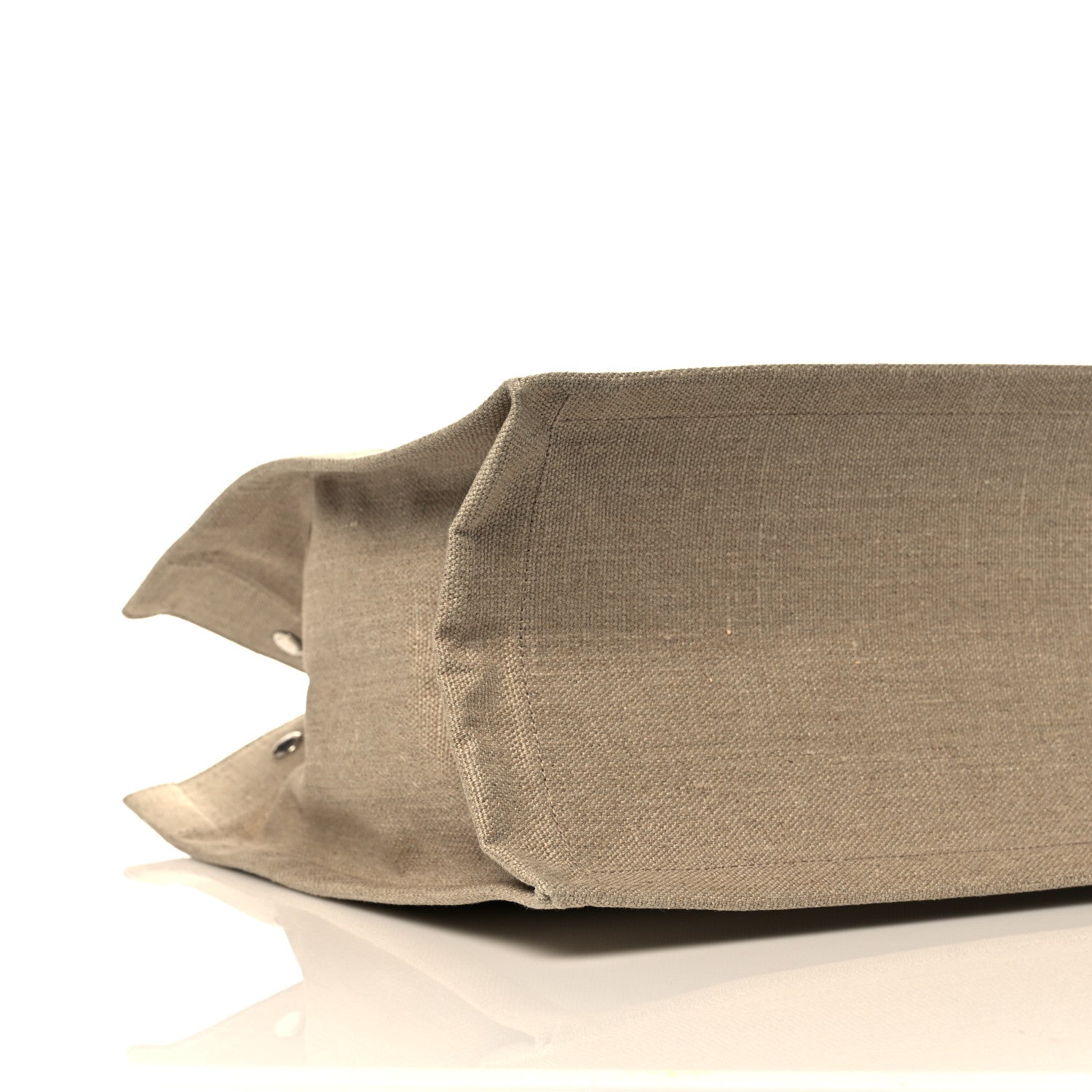 Saint Laurent Linen Calfskin Small Rive Gauche Tote Greggio Natural 8 of 9