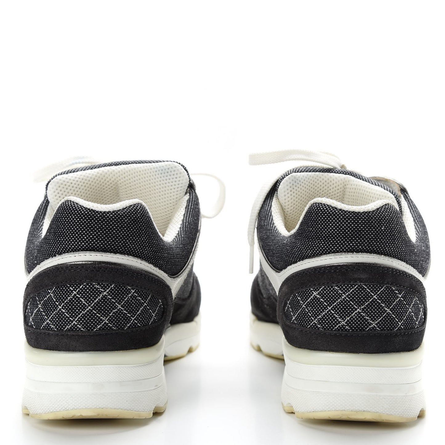 Denim Suede Calfskin CC Sneakers 40 Grey