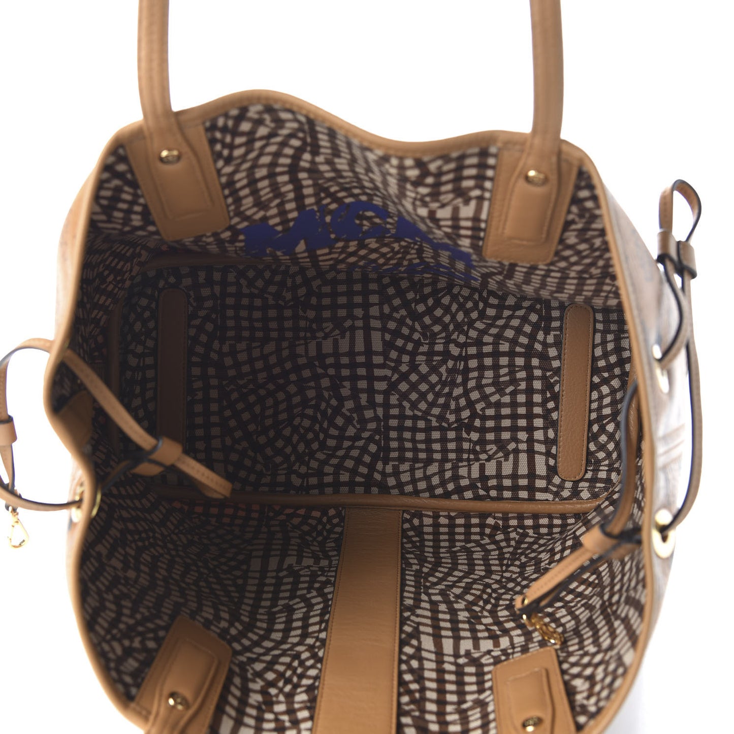 Visetos Medium Liz Reversible Shopper Tote Cognac