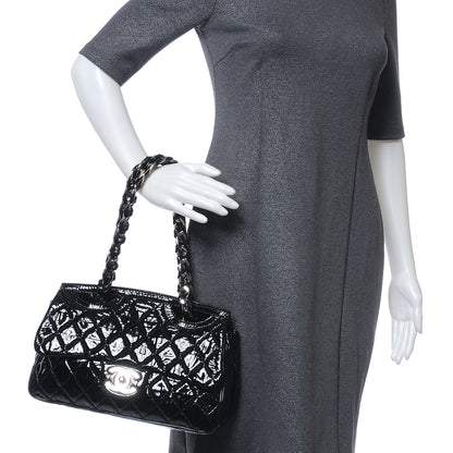 Chanel Patent Day Glo Double Sided Flap Bag Black 2 of 7