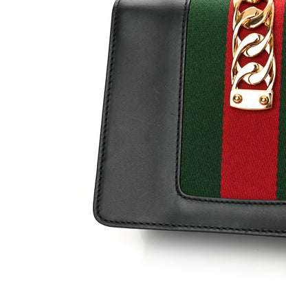 Gucci Calfskin Mini Sylvie Chain Shoulder Bag Black 15 of 15