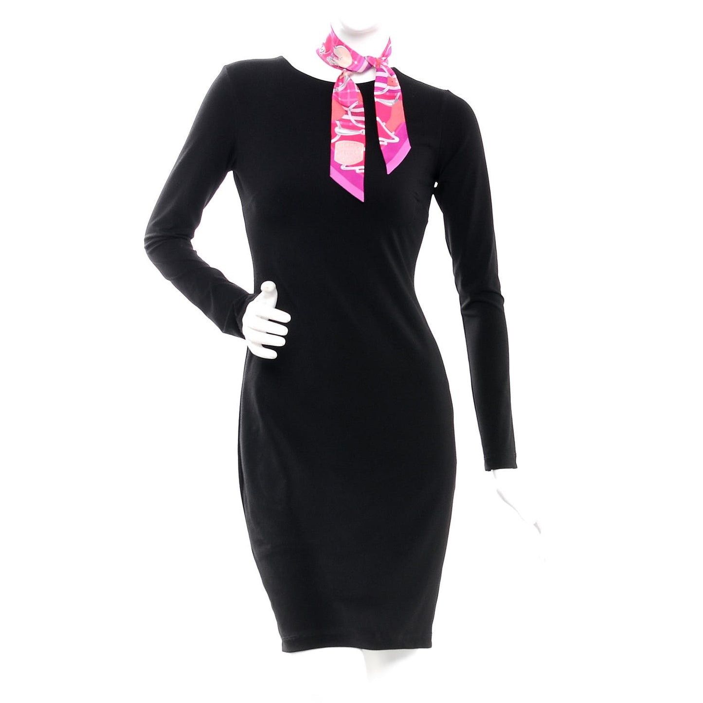 Silk Tatersale Twilly Fuchsia Rouge Vif Corail