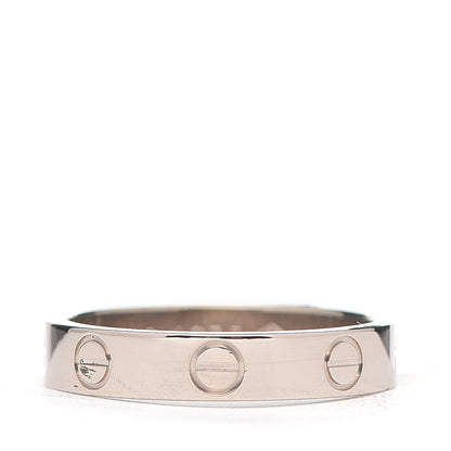 Cartier 18K White Gold 3.5mm LOVE Wedding Band Ring 51 5.75 1 of 5