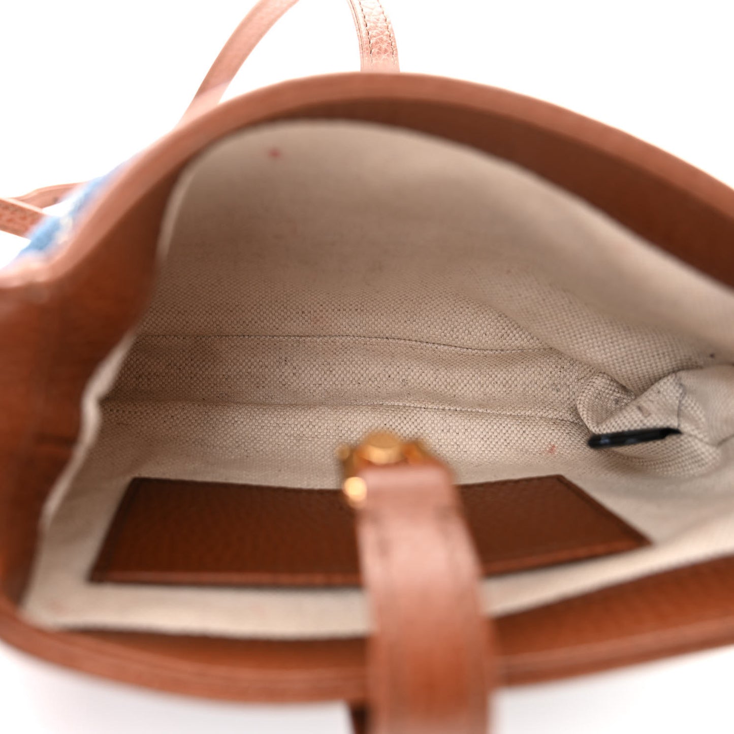 New Denim GG Monogram Calfskin Mini Jackie 1961 Hobo Blue Tea Cuir