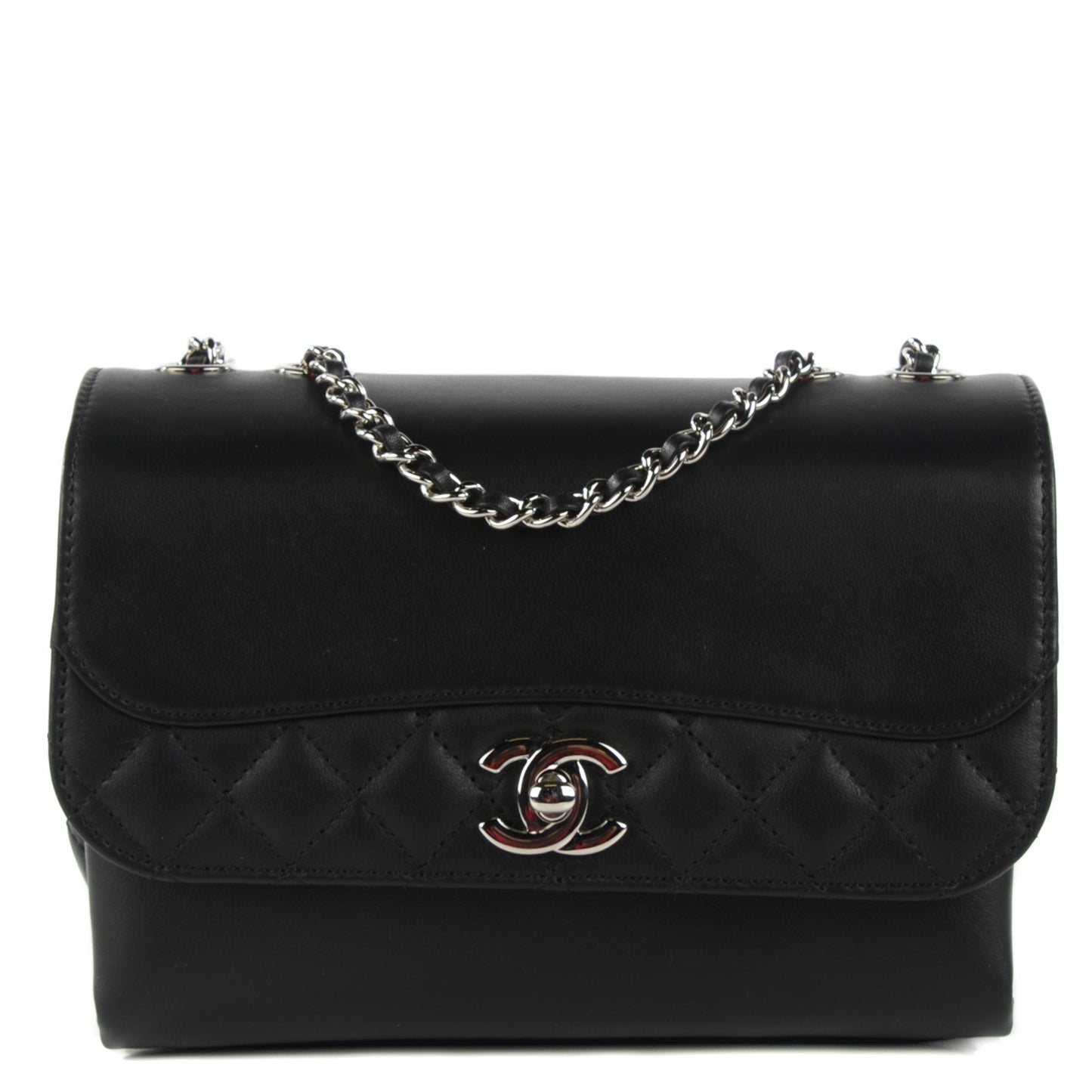 Calfskin Mini Tramezzo Flap Black