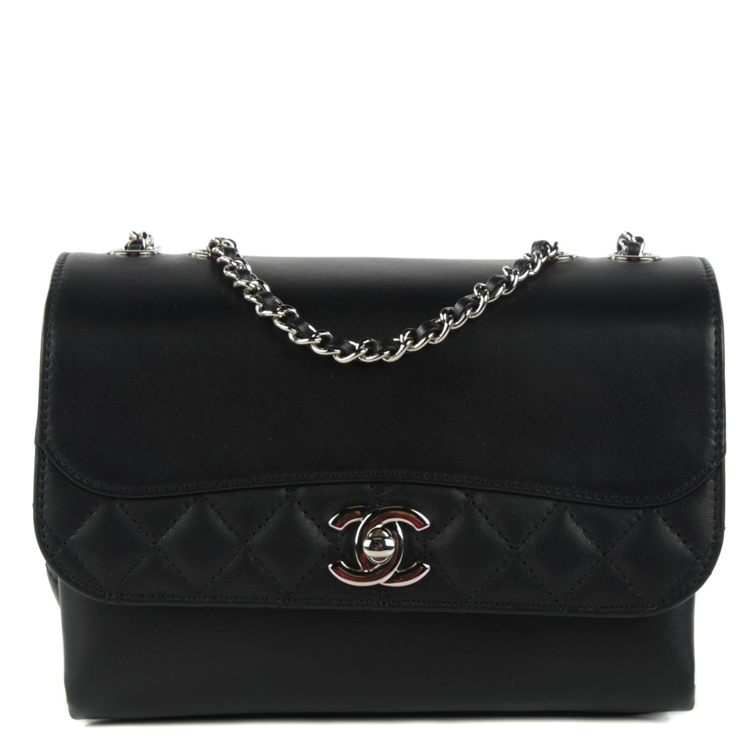 Chanel Calfskin Mini Tramezzo Flap Black 1 of 7