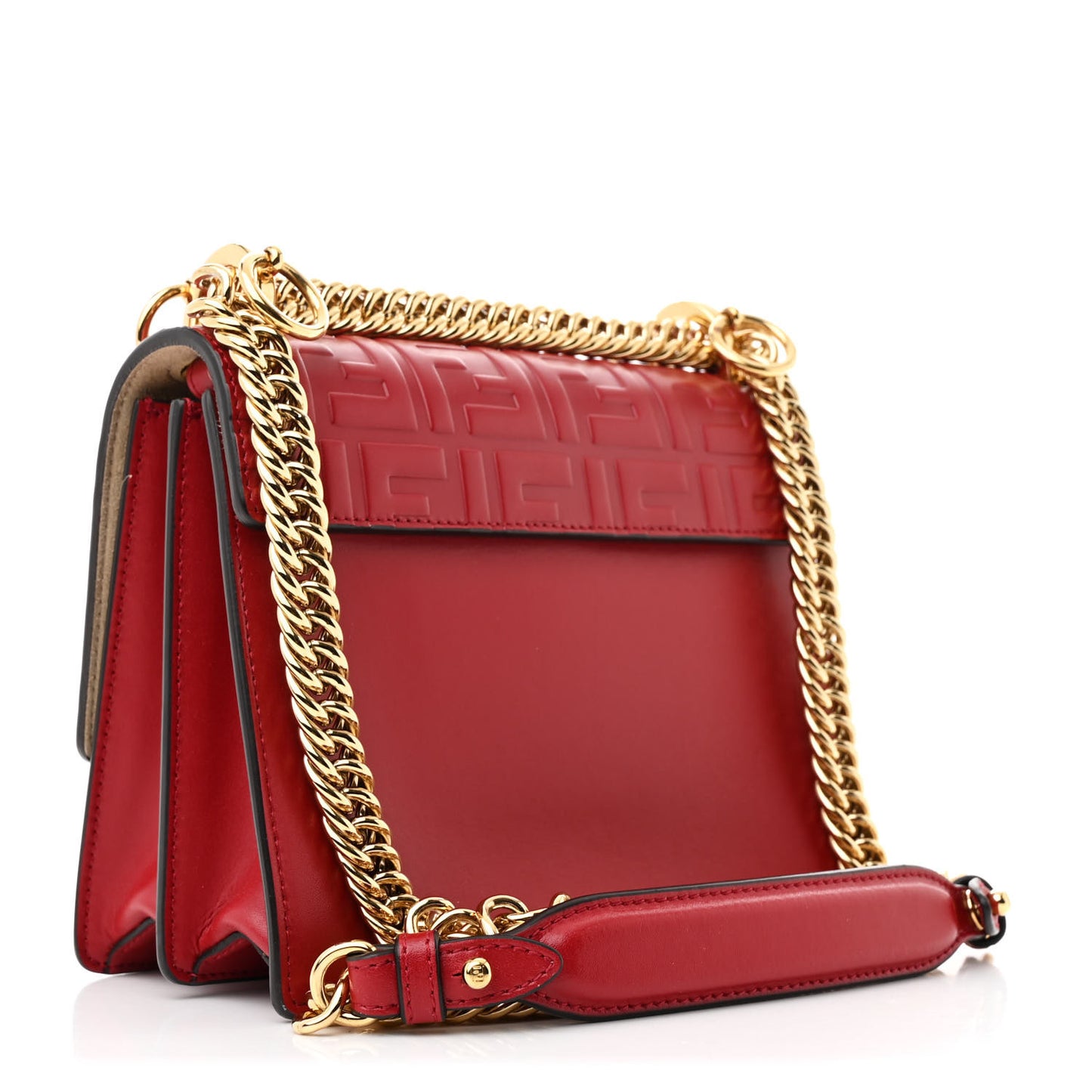 Vitello Liberty FF 1974 Embossed Small Kan I Shoulder Bag Fragola