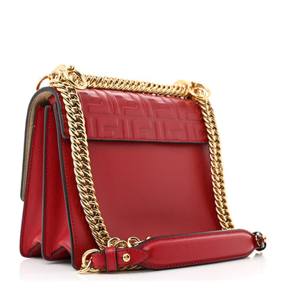 Fendi Vitello Liberty FF 1974 Embossed Small Kan I Shoulder Bag Fragola 3 of 11