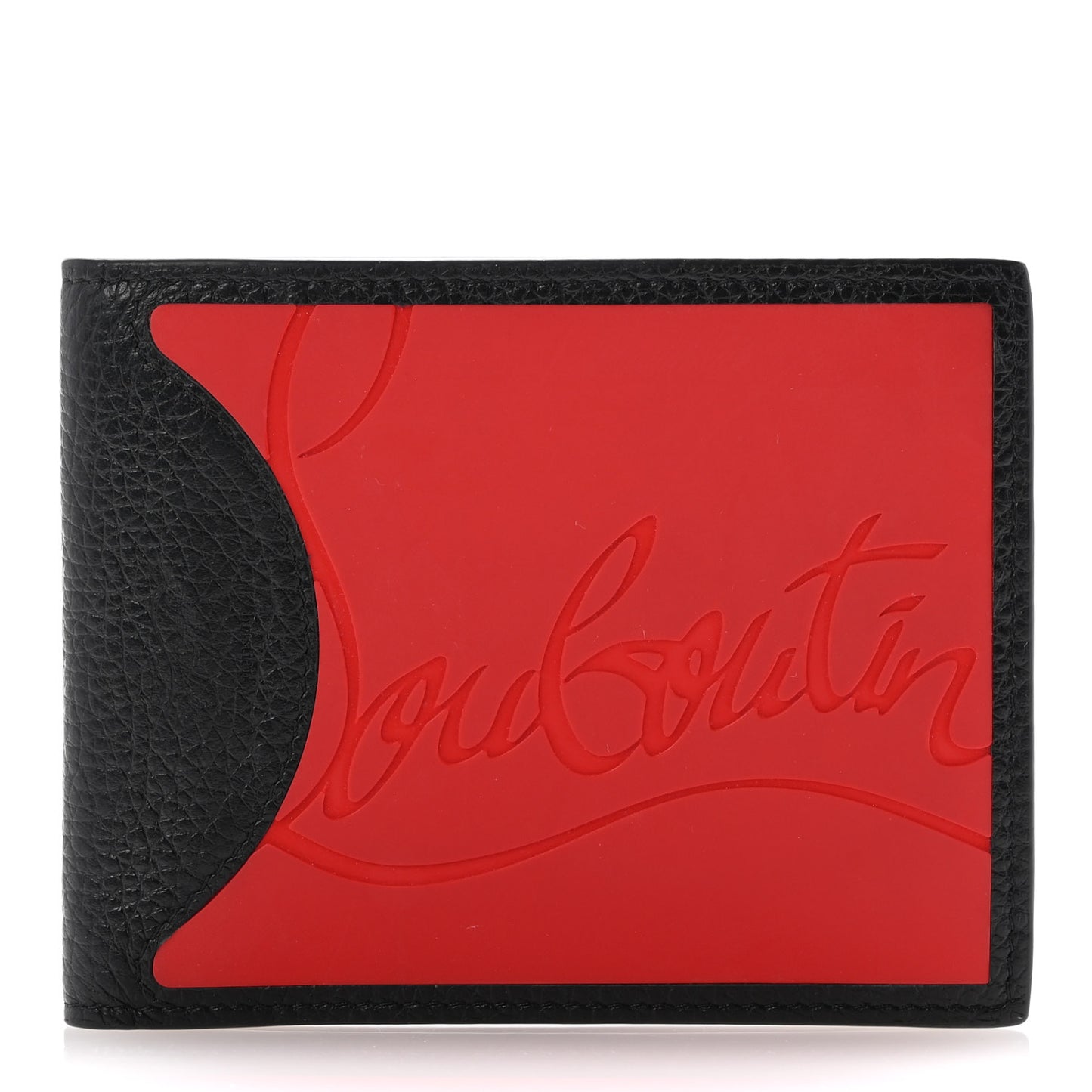 Calfskin Coolcard Two-Tone Wallet Black Red