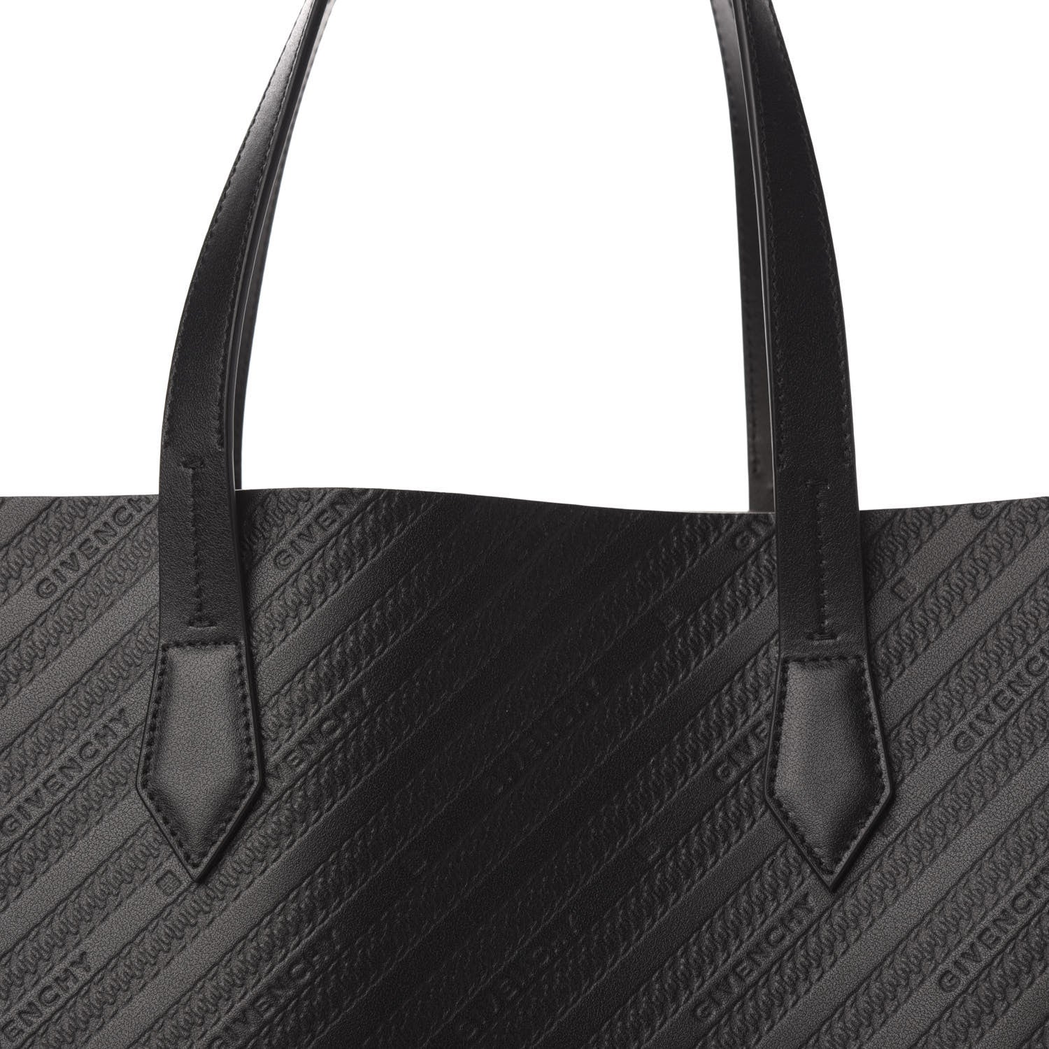 Givenchy Calfskin Chain Embossed Medium Bond Shopper Tote Black 11 of 11