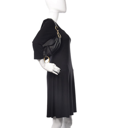 Christian Dior Grained Calfskin Saddle Bag Black 2 of 14
