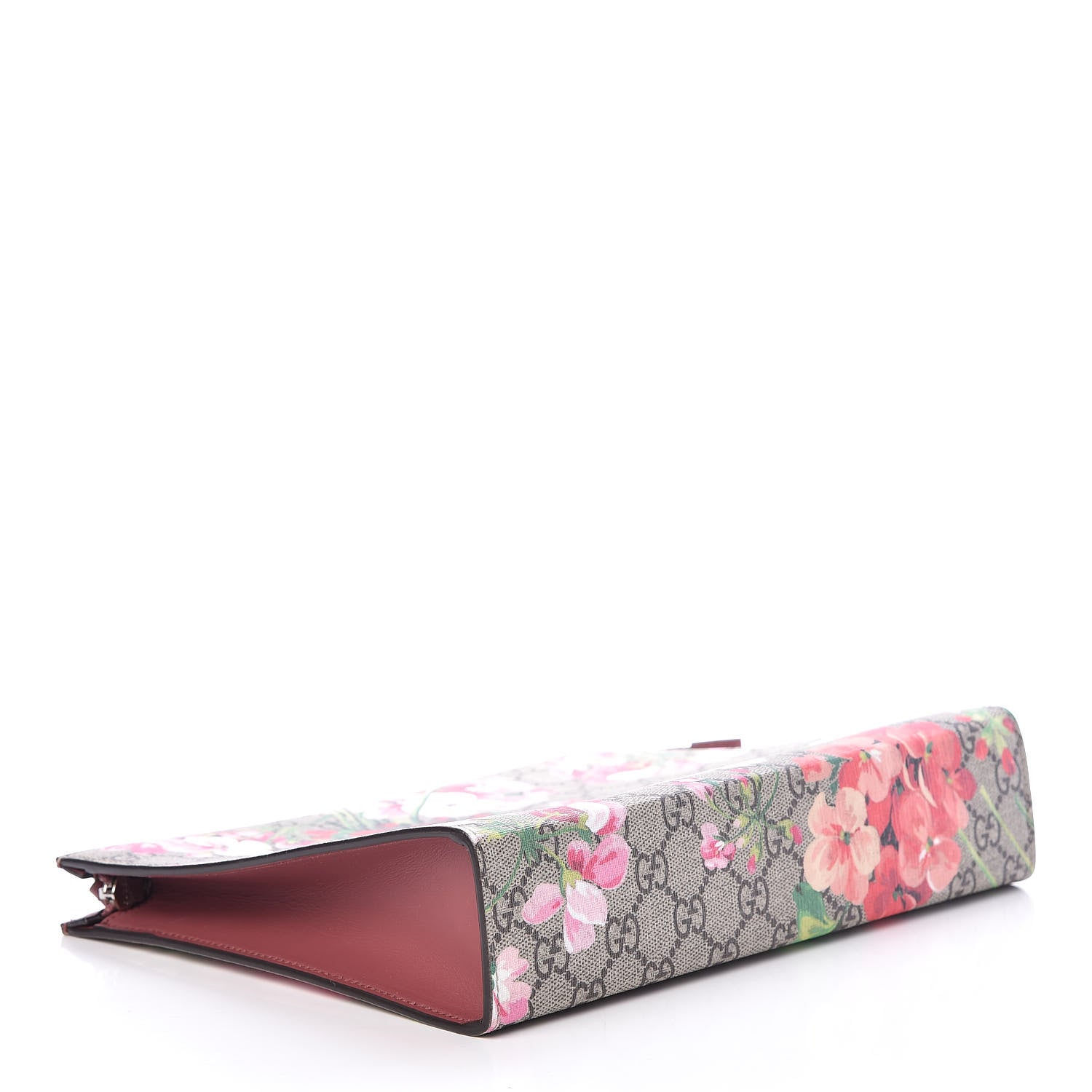 Gucci GG Supreme Monogram Blooms Large Cosmetic Case Beige Multicolor Dry Rose 4 of 10