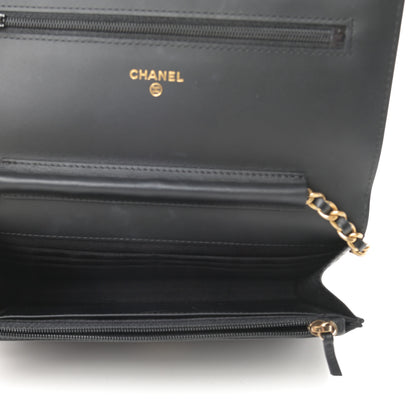 Chanel Aged Calfskin Quilted Lucky Charms Casino 2.55 Reissue Wallet On Chain WOC Black 5 of 13