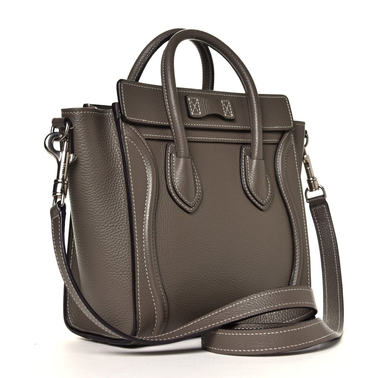 Drummed Calfskin Nano Luggage Souris