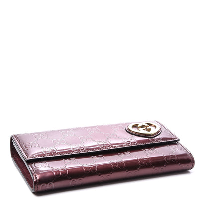 Gucci Shine Guccissima Lovely Heart Continental Wallet Scarlatto 3 of 11
