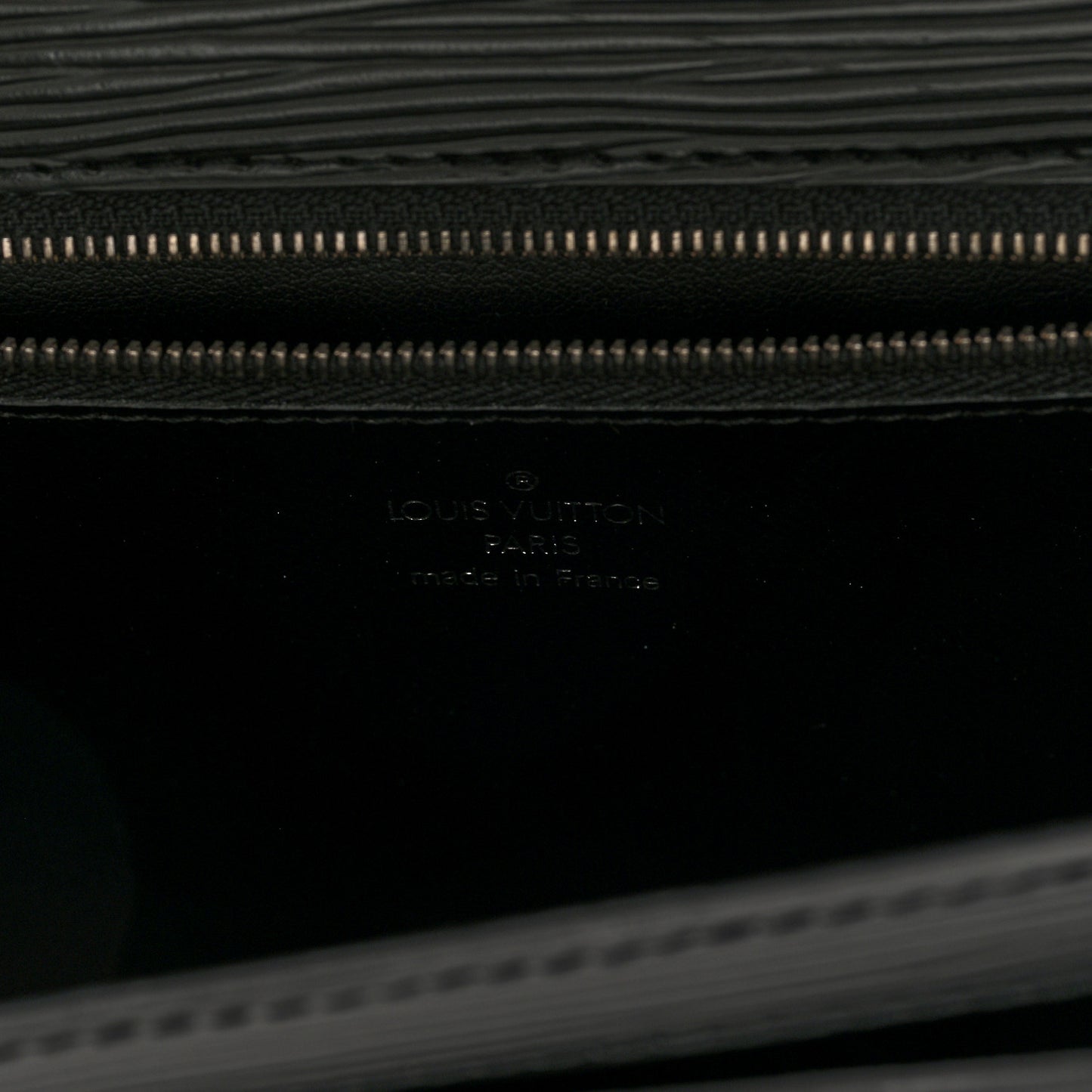 Epi Pochette Sellier Dragonne Clutch Black
