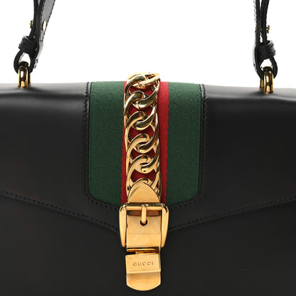 Gucci Calfskin Small Sylvie Shoulder Bag Black 8 of 10