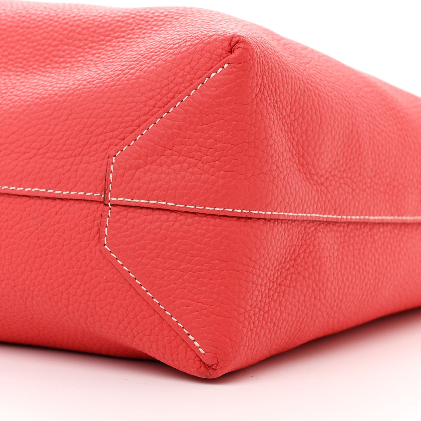 Taurillon Clemence Double Sens 45 Reversible Tote  Rubis Rose Jaipur