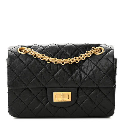 Chanel Aged Calfskin Quilted 2.55 Reissue Mini Flap Black 1 of 11
