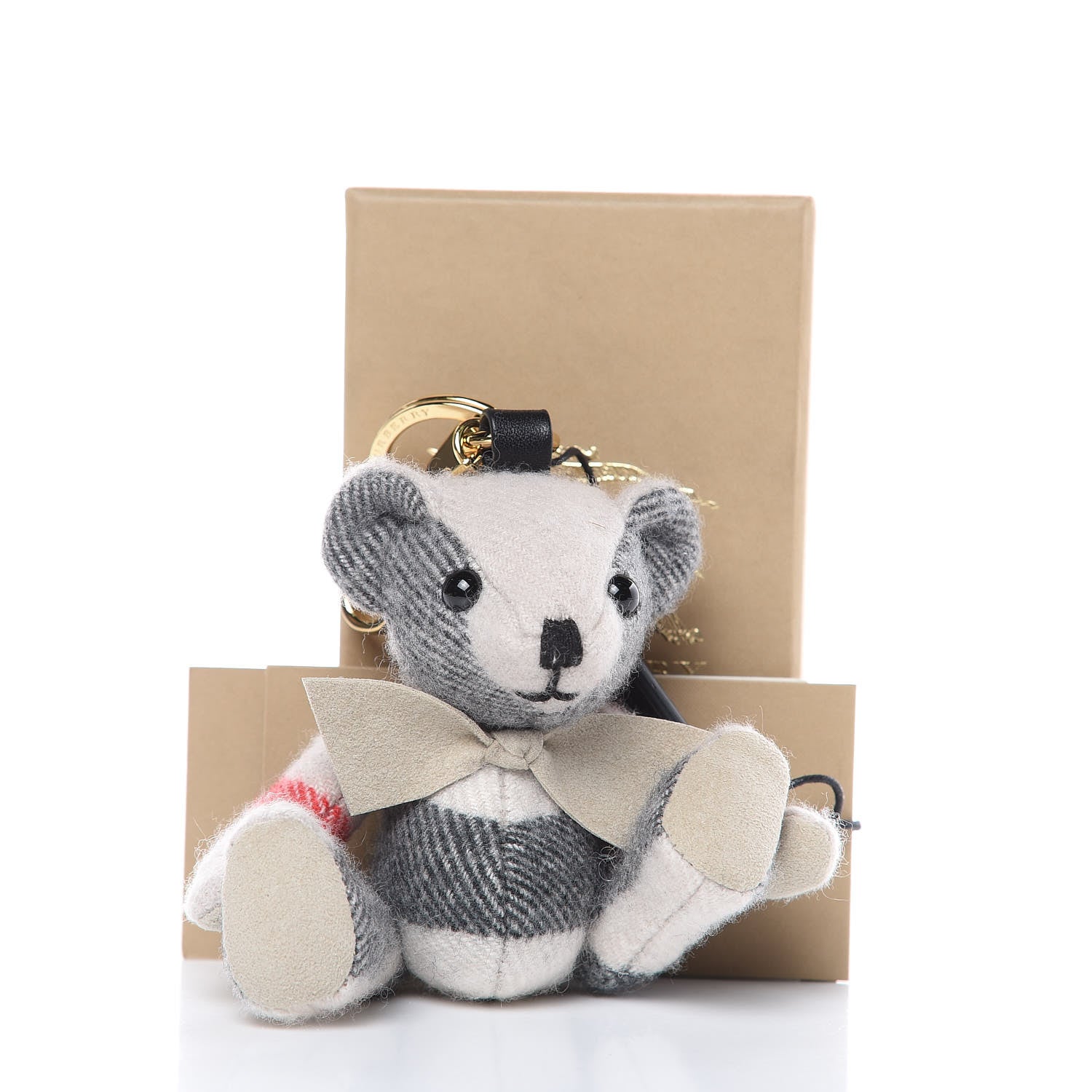Burberry Cashmere House Check Thomas Bear Bag Charm Stone 3 of 3