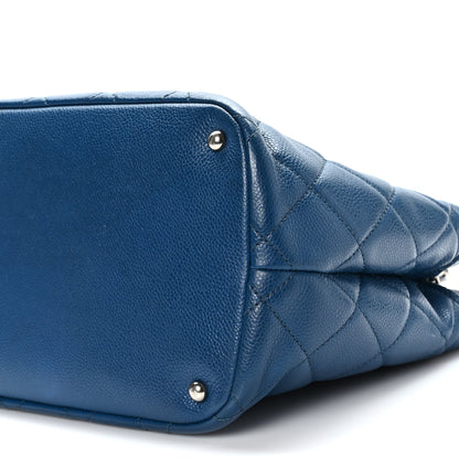 Chanel Caviar Quilted CC Timeless Soft Tote Blue 9 of 9