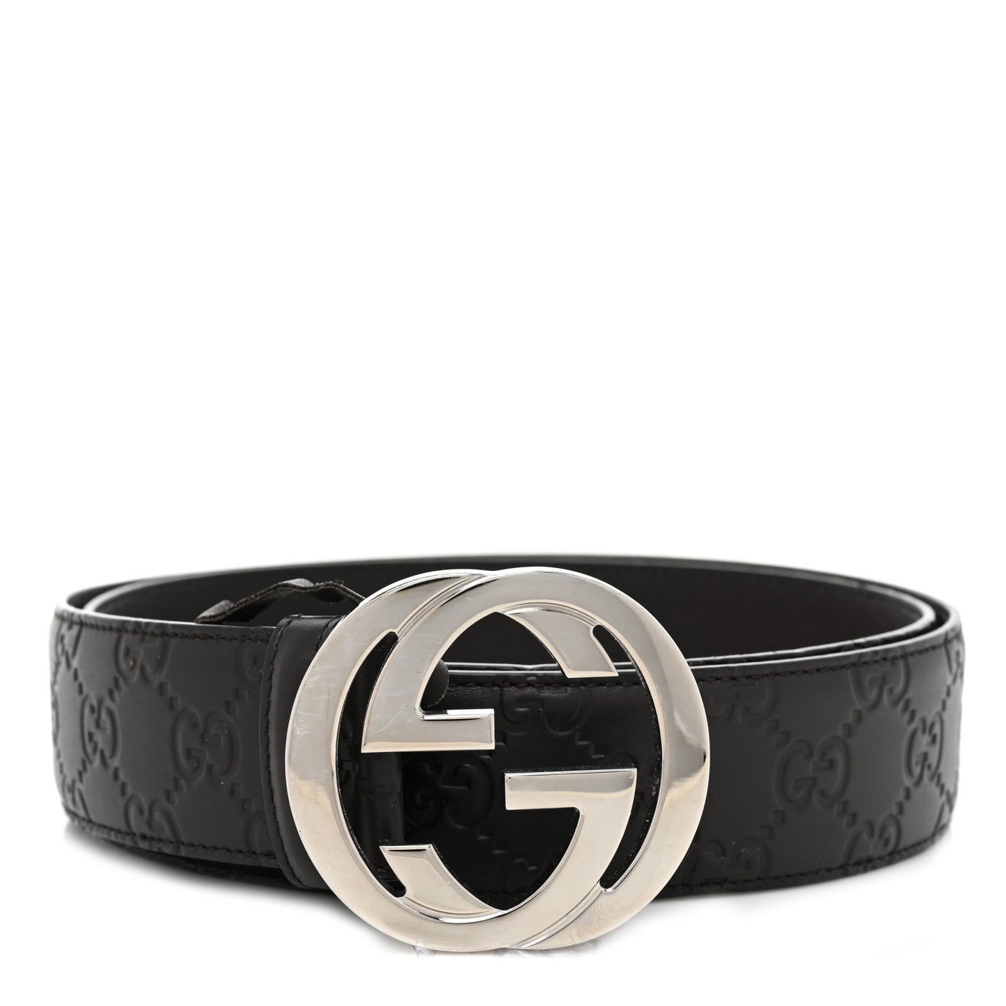 Guccissima Signature Interlocking G 40mm Belt 100 40 Black