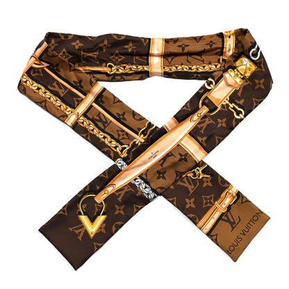 Louis Vuitton Silk Monogram Confidential Bandeau Brown 1 of 3