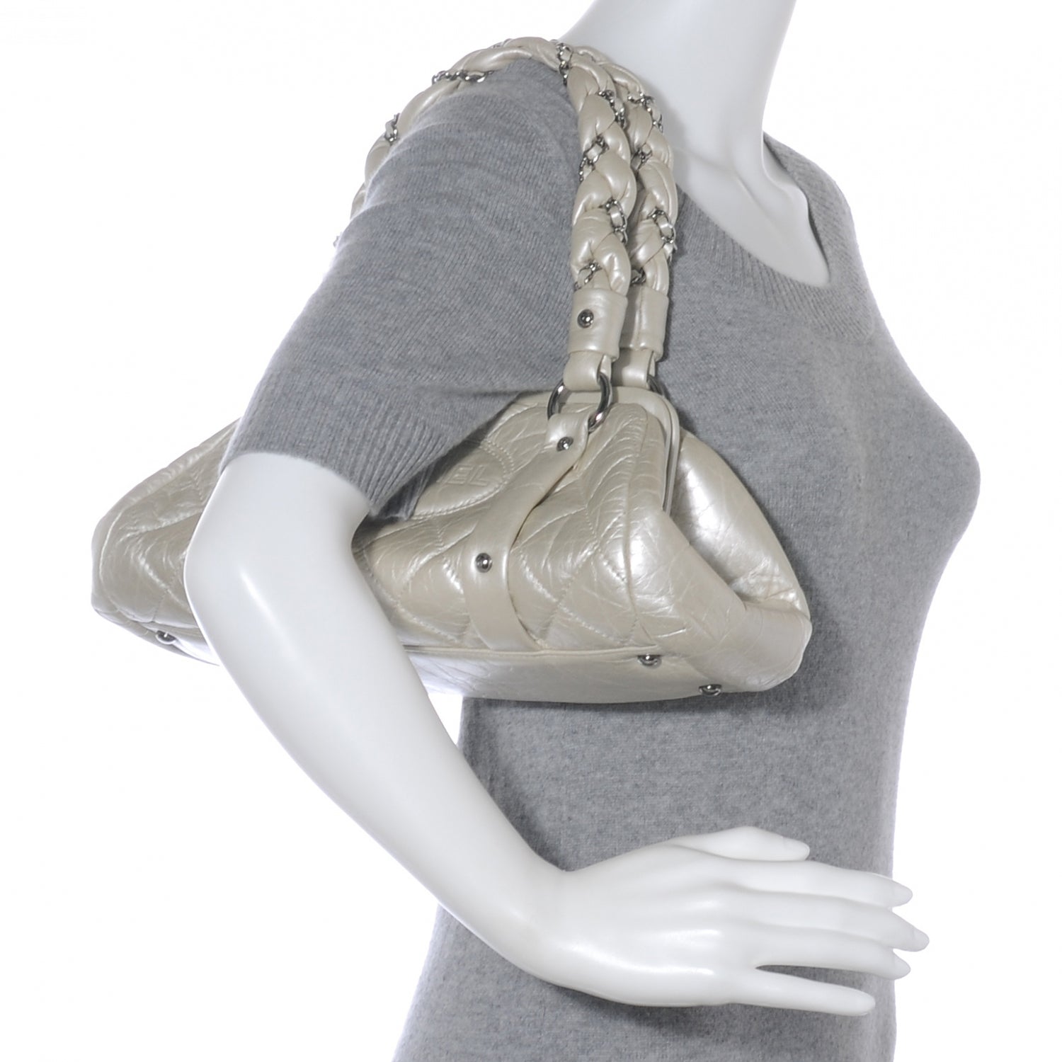 Chanel Ligne Framed Bag Light Silver 2 of 7