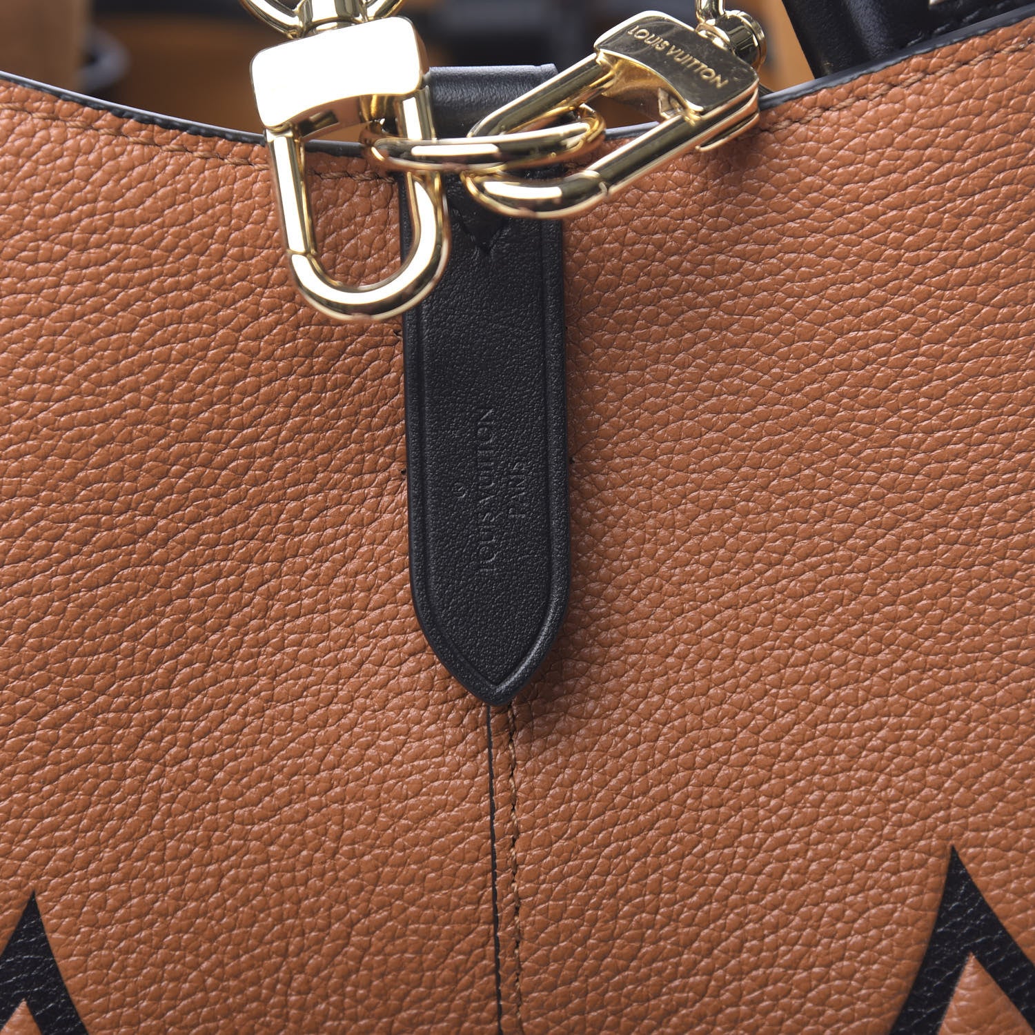 Louis Vuitton Empreinte Monogram Giant Crafty Neonoe MM Caramel Black 6 of 10
