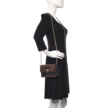 Louis Vuitton Damier Ebene Vavin Chain Wallet Black 2 of 8