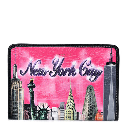 Balenciaga Agneau Arena NYC Mini Bazar Pouch Rose Black Gris Rouge 1 of 11