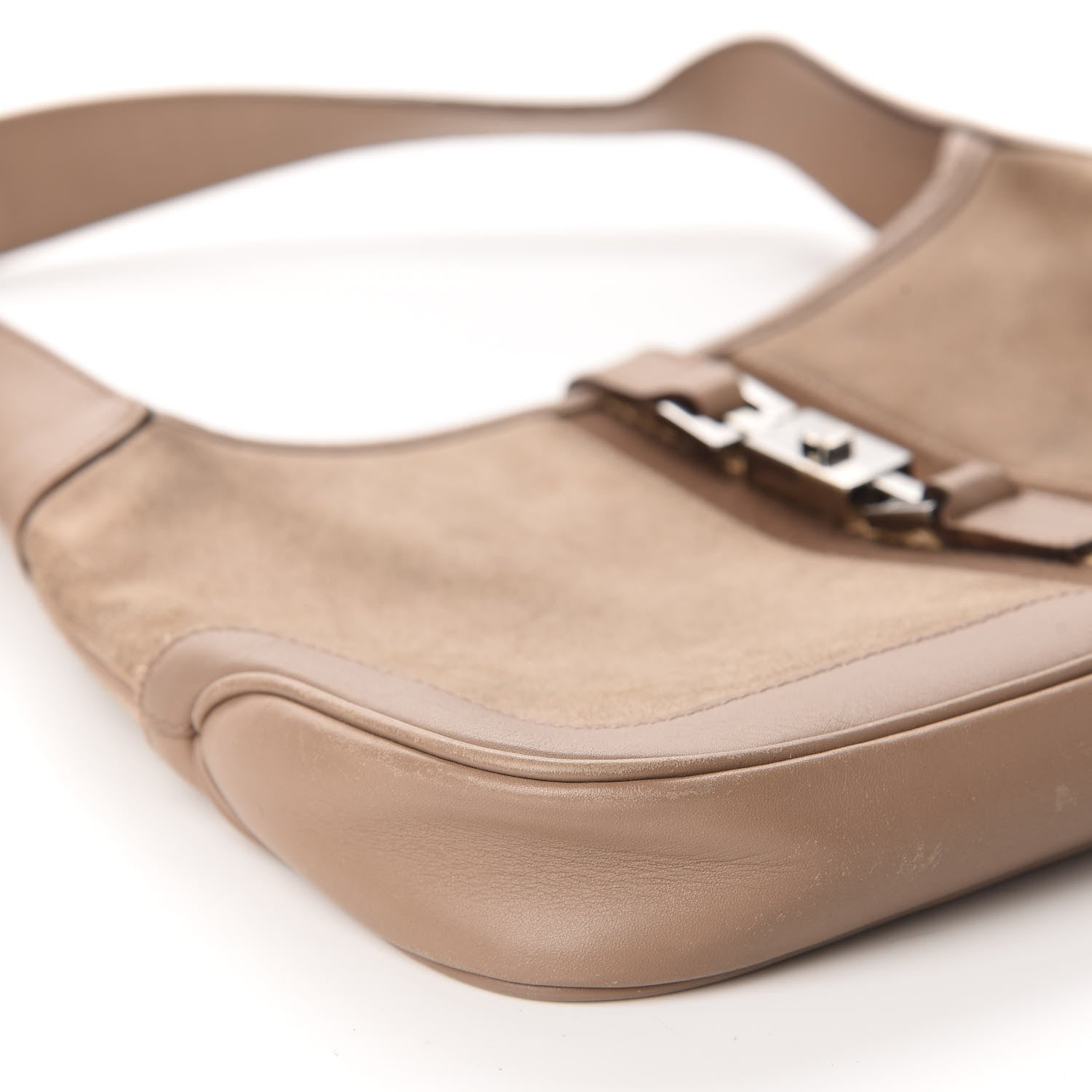 Gucci Suede Small Jackie O Hobo Tan 6 of 13