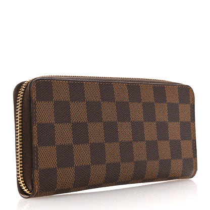 Louis Vuitton Damier Ebene Clemence Wallet Rose Ballerine 3 of 9