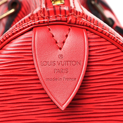 Louis Vuitton Epi Speedy 25 Castillan Red 6 of 8