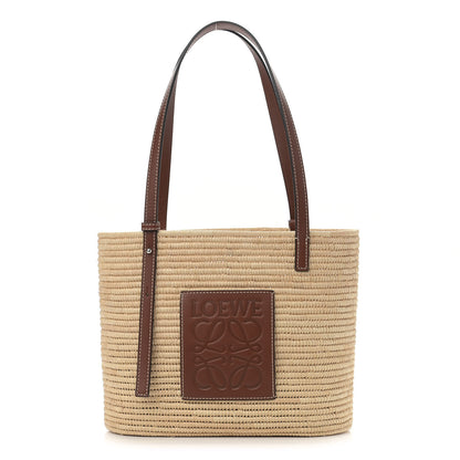 Loewe Raffia Small Square Basket Tote Bag Natural Tan 1 of 11