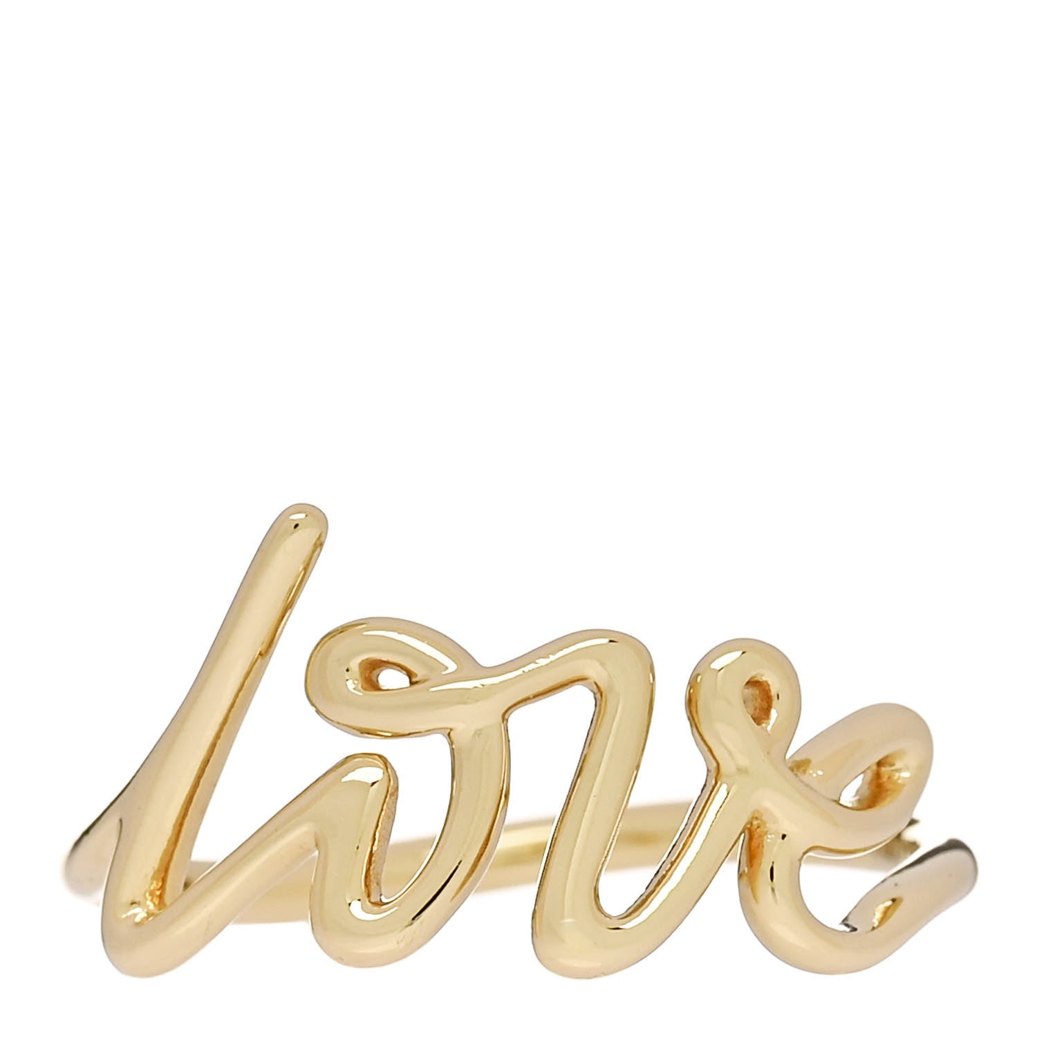 Tiffany 18K Yellow Gold Paloma's Graffiti Love Ring 53 6.5 1 of 5