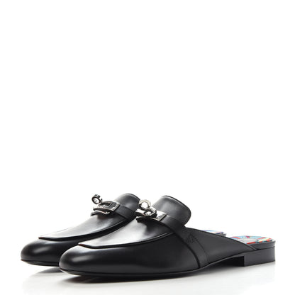 Hermes Goatskin Oz Mules 37 Black 3 of 10