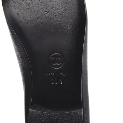 Chanel Lambskin Patent Cap Toe Ballerina Flats 36.5 Black 7 of 11