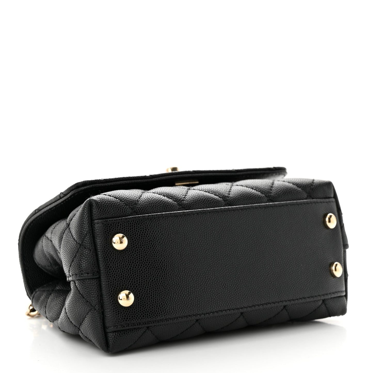 Caviar Quilted Extra Mini Coco Handle Flap Black
