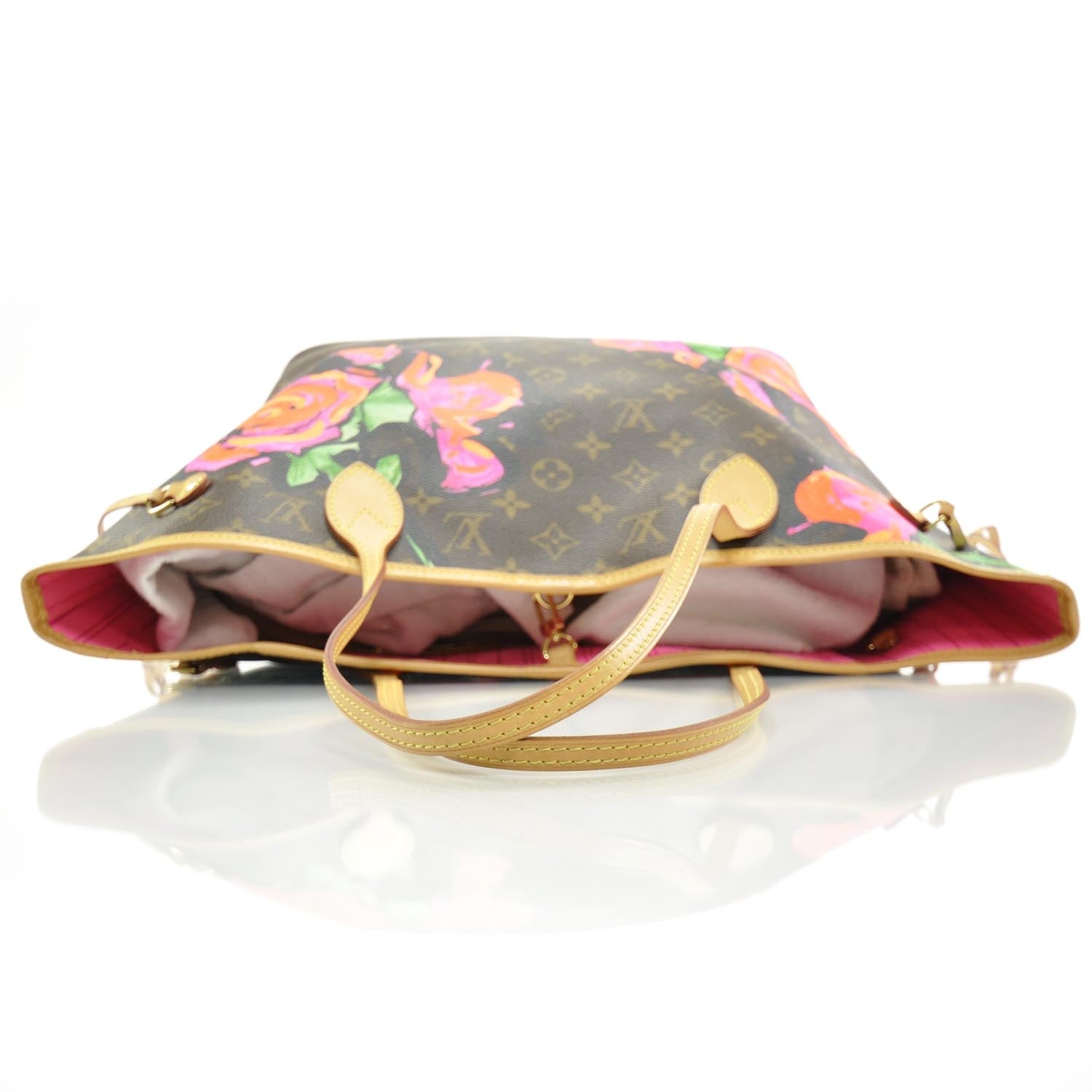 Louis Vuitton Monogram Roses Neverfull MM 5 of 9