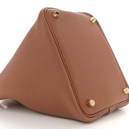 Hermes Taurillon Clemence Picotin Lock 18 PM Gold 9 of 11