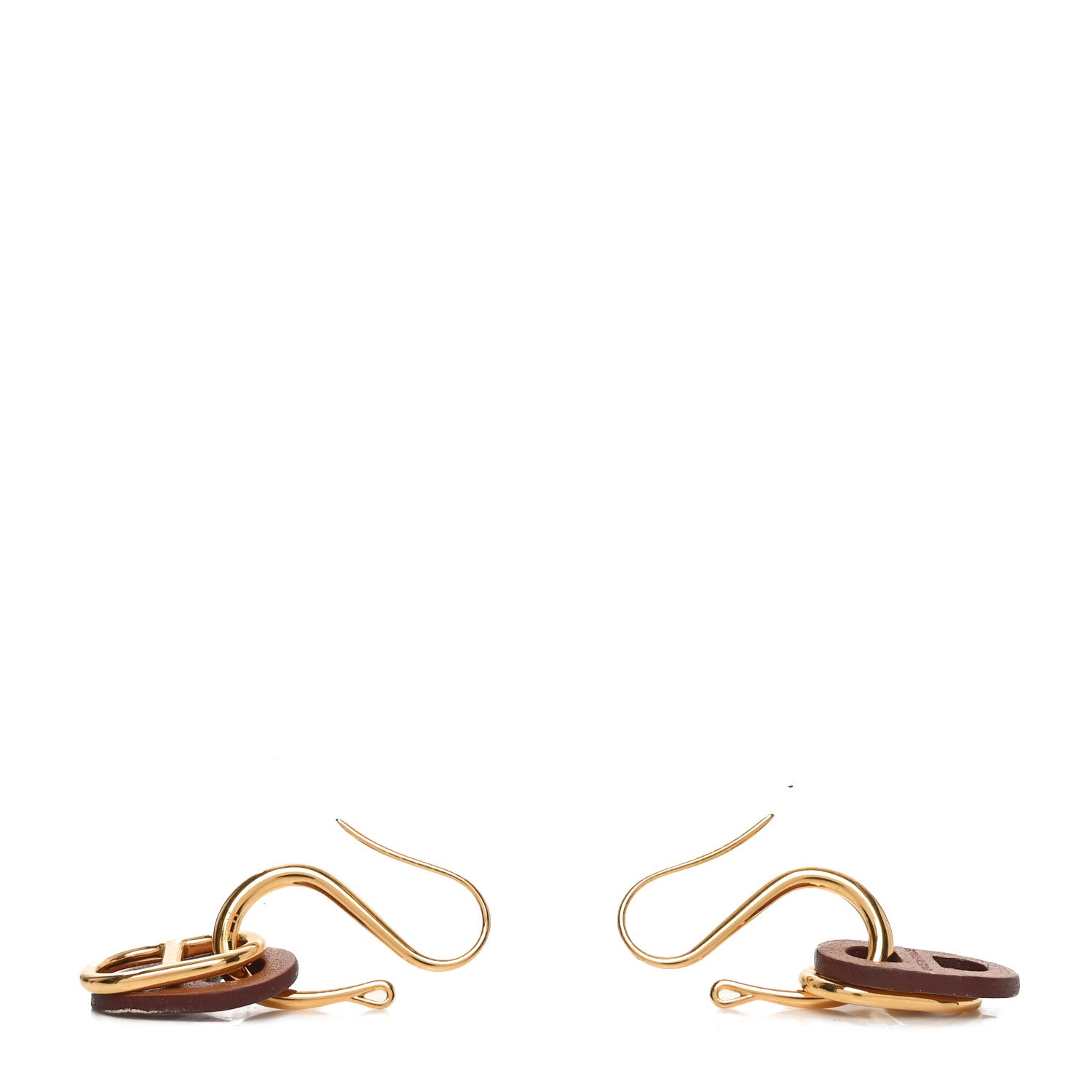 Hermes Swift O'maillon Earrings Gold 3 of 5