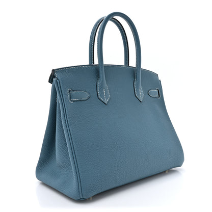 Hermes Togo BIRKIN 30 Blue Jean 3 of 17