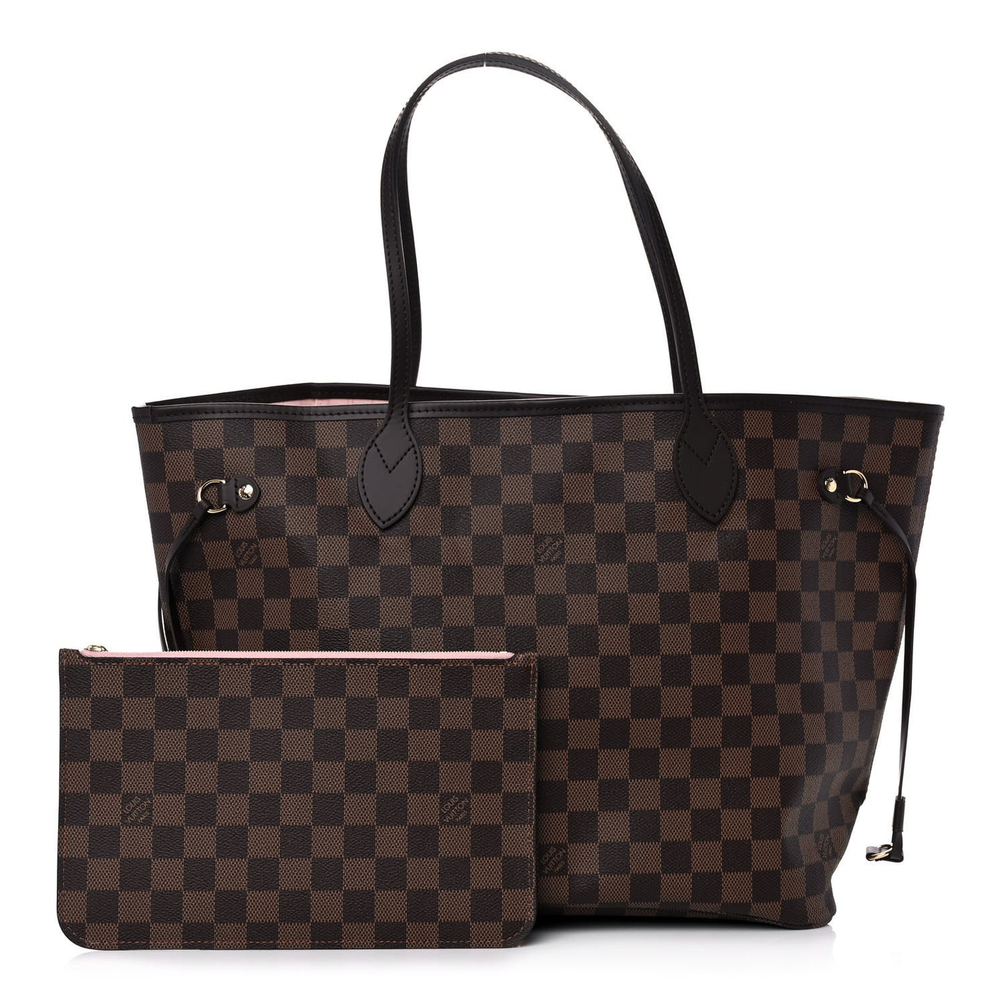 Damier Ebene Neo Neverfull MM Rose Ballerine