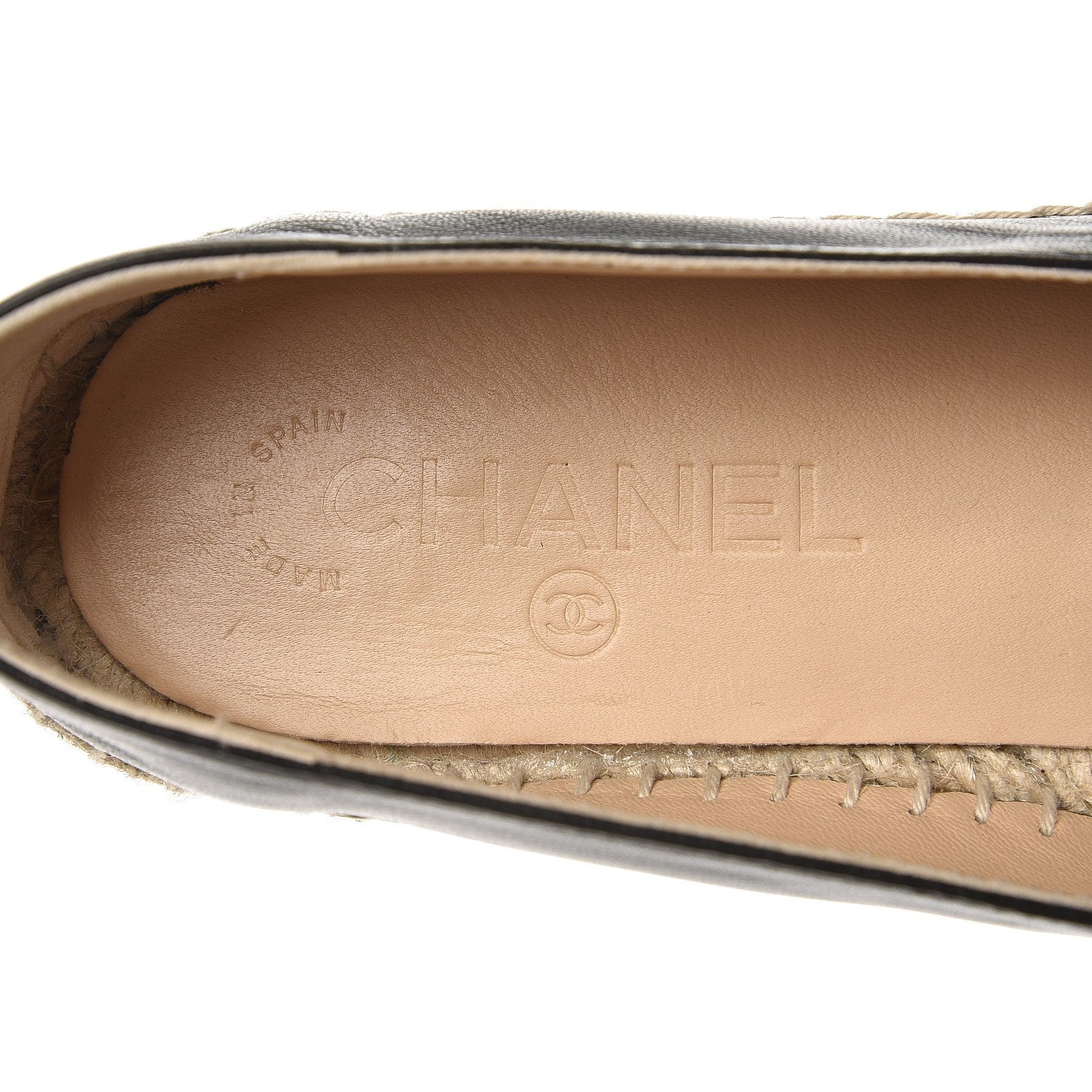 Chanel Lambskin CC Espadrilles 39 Black 6 of 10