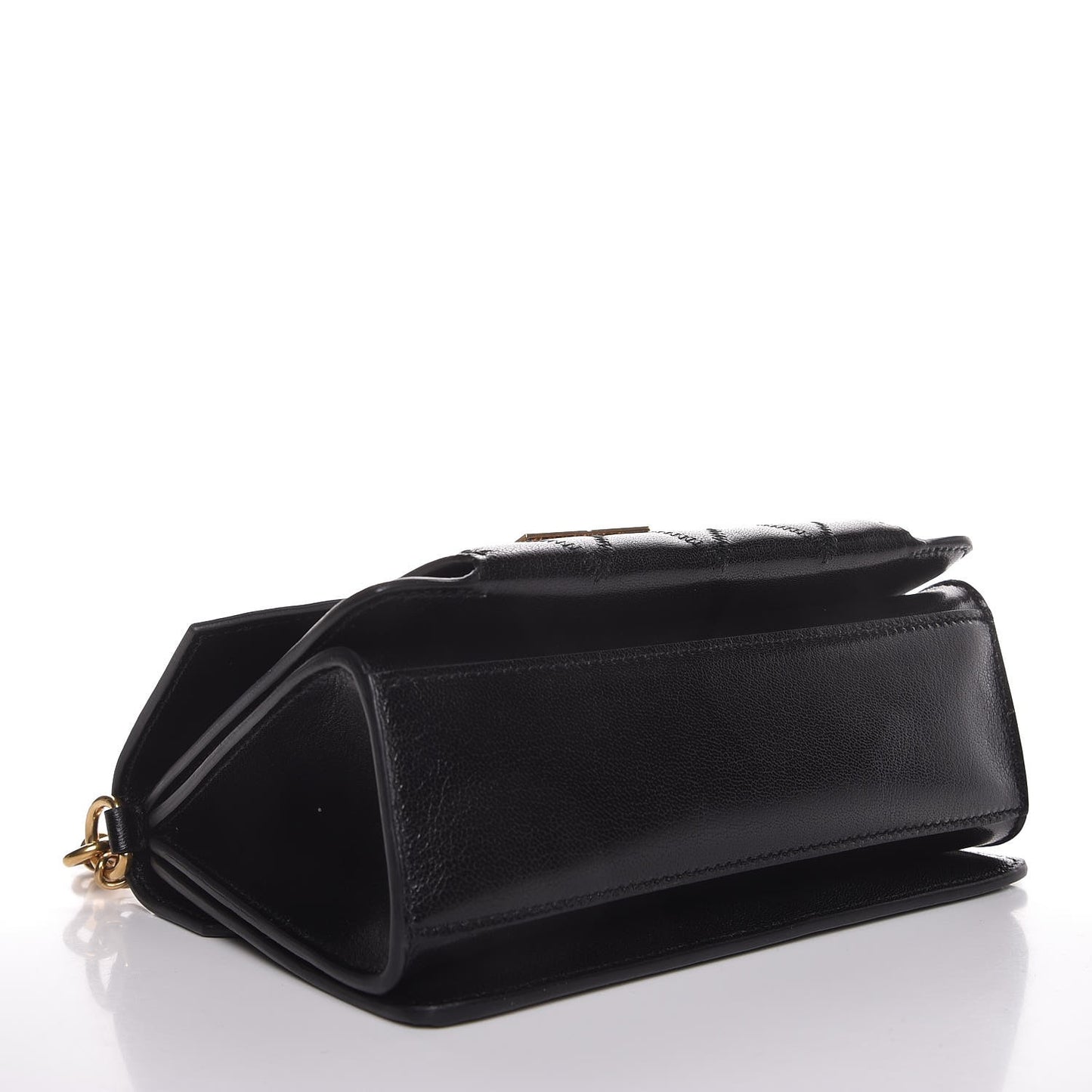 Goatskin Quilted Small GV3 Shoulder Bag Black